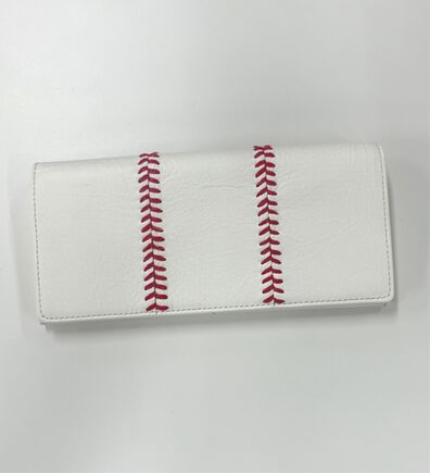 「本物を使ったベースボール長財布（メンズ財布・パスケース）」