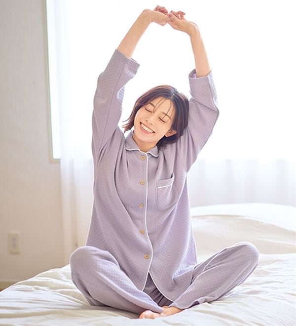 「ふんわりキルト快眠サポートパジャマ（パジャマ・ルームウェア）」｜詳細画像