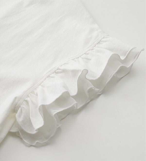 GeeRA（ジーラ）の「接触冷感袖フリルカットソー（カットソー）」｜詳細画像