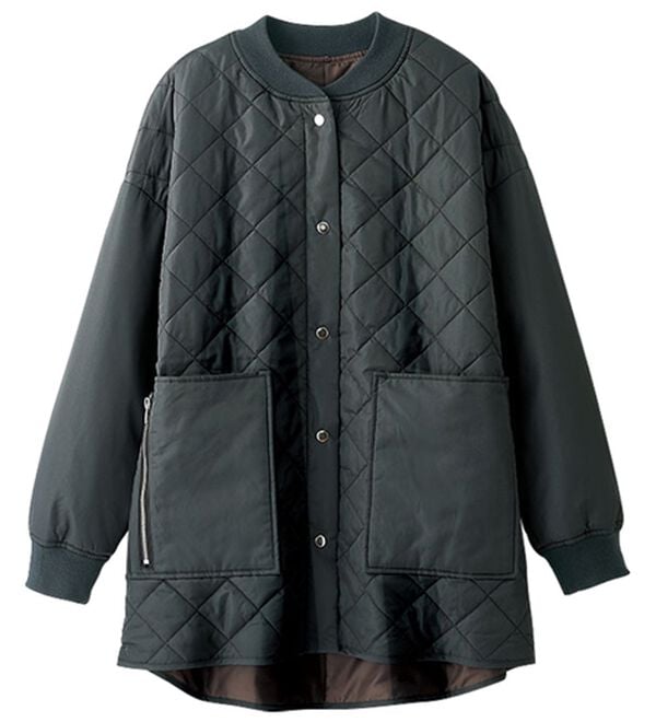 BELLUNA（ベルーナ）の「軽い着心地！ビッグポケット付キルトコート（ハーフコート）」｜詳細画像