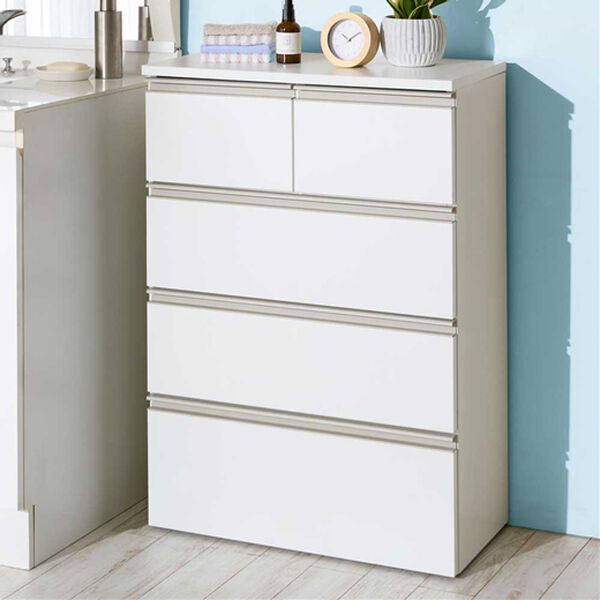 iellio（イエリオ）の「薄型ランドリーチェスト（ランドリーラック・収納）」｜幅60cm