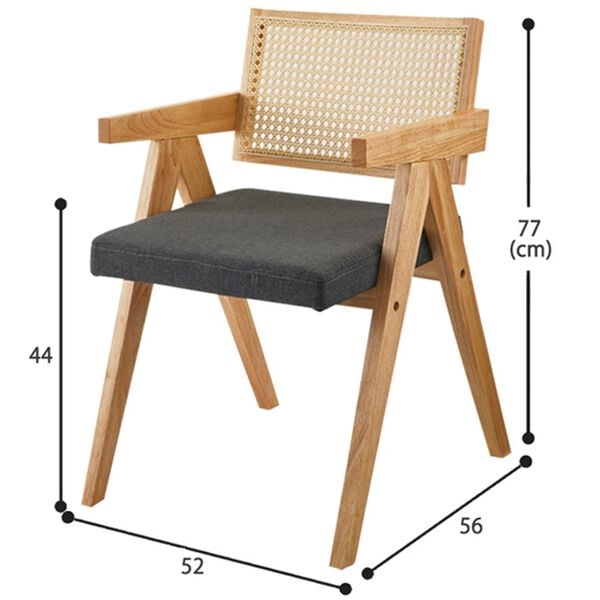 「ゆったり腰をかけられるラタン調チェア（椅子・チェア・スツール）」｜詳細画像