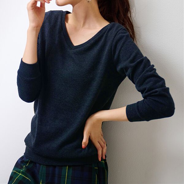 RANAN（ラナン）の「レディシルエットＶネックプルオーバー（カットソー）」｜詳細画像