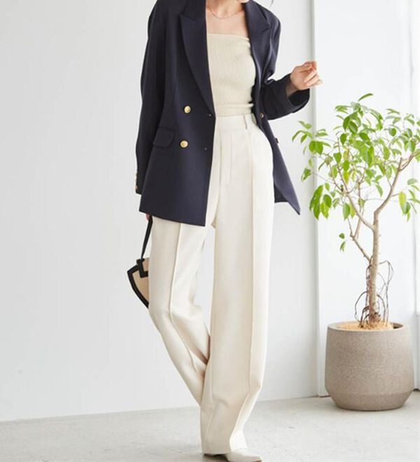 RANAN（ラナン）の「裏起毛美脚シルエットピンタックワイドパンツ（フルレングスパンツ）」｜詳細画像