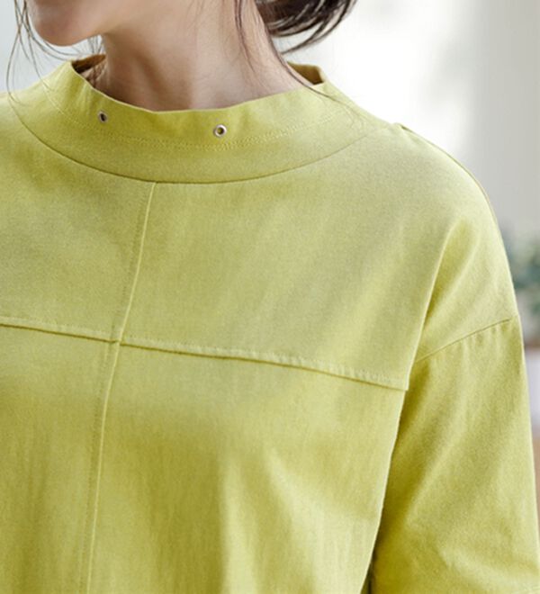 BELLUNA（ベルーナ）の「抗菌防臭綿１００％切替デザインプルオーバー（カットソー）」｜詳細画像