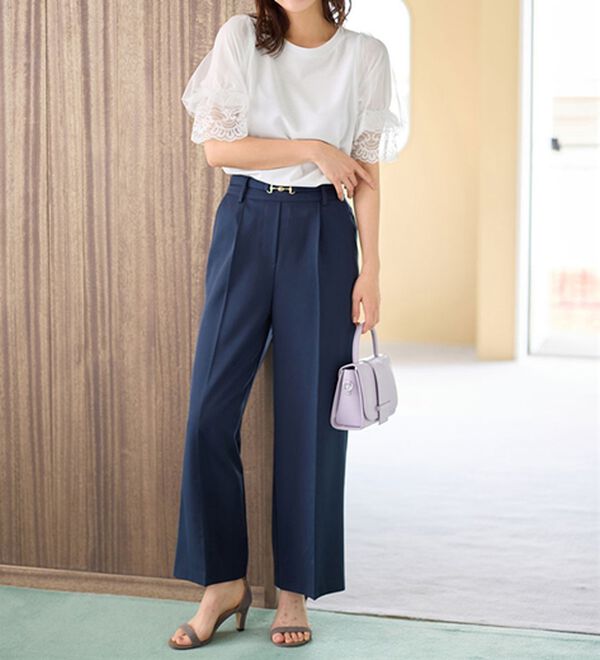 alotta（アロッタ）の「上品袖レース使いプルオーバー（カットソー）」｜詳細画像