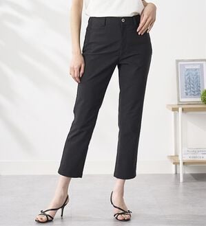 BELLUNA（ベルーナ）の「サラリ裏メッシュ！美脚ストレッチアンクルパンツ（フルレングスパンツ）」｜黒