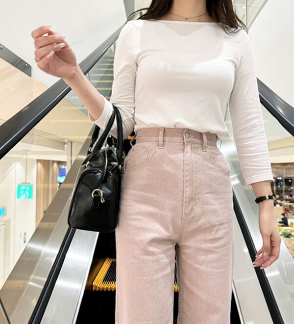 GeeRA（ジーラ）の「オリジナルパッチハイウエストデニム（ワイドパンツ・ガウチョ）」｜詳細画像