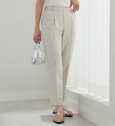 BELLUNA（ベルーナ）の「【選べる2丈】メランジストレッチ素材テーパードパンツ（テーパードパンツ）」