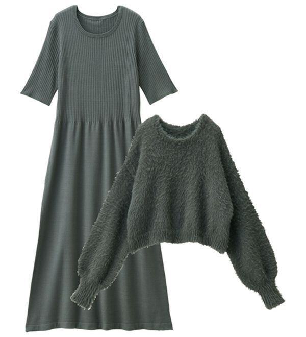 RANAN（ラナン）の「フェザーニットワンピースアンサンブル（ニットワンピース）」｜詳細画像