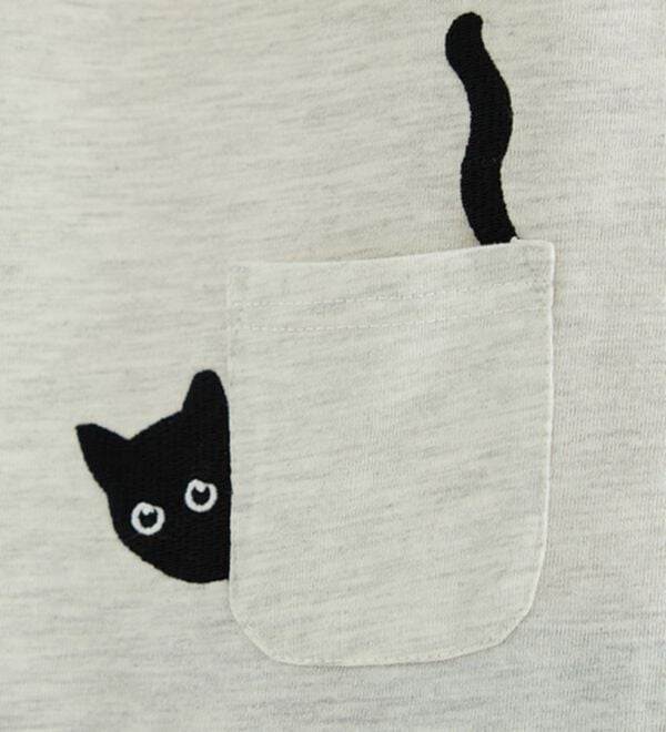 BELLUNA（ベルーナ）の「ネコ刺しゅうビッグプルオーバー（カットソー）」｜詳細画像
