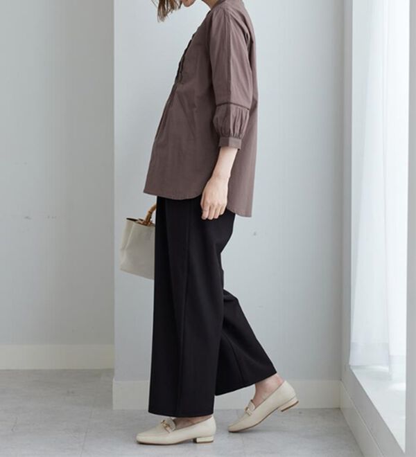 BELLUNA（ベルーナ）の「レース&times;ピンタック使いシャツチュニック（チュニック）」｜詳細画像