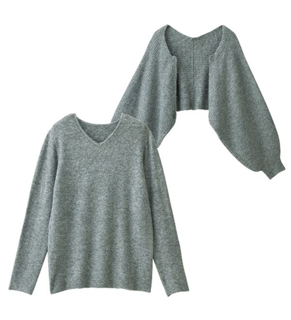 RANAN（ラナン）の「【2点セット】ボレロアンサンブルニット（アンサンブル）」｜詳細画像