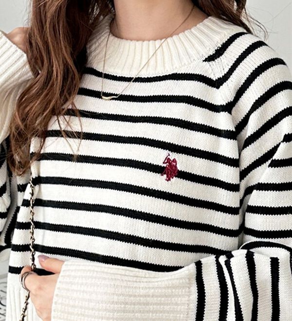 GeeRA（ジーラ）の「【ＵＳ．ＰＯＬＯ　ＡＳＳＮ】ショート丈ニット（ニット・セーター）」｜詳細画像