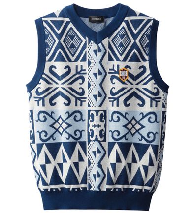 「＜フィッチェ　ゴルフ＞総柄サマーニットベスト（メンズニット・セーター）」