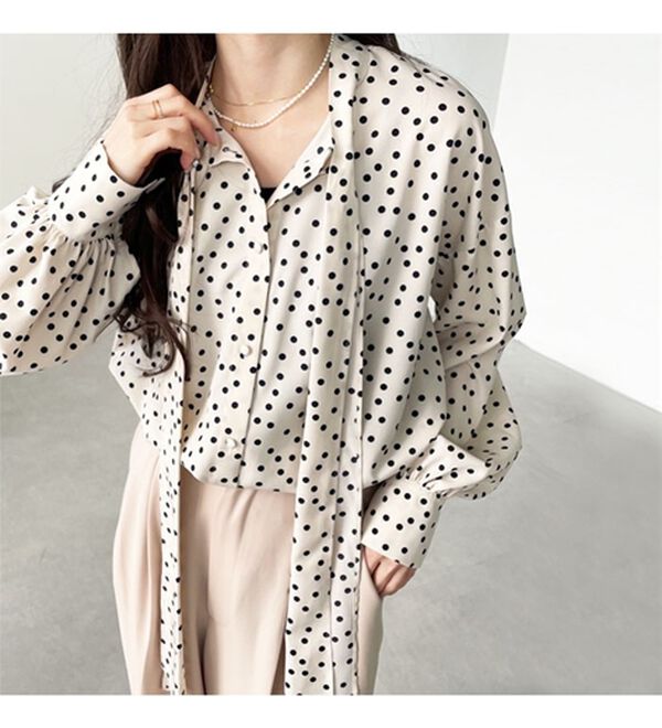 GeeRA（ジーラ）の「前後２ｗａｙボウタイブラウス（ブラウス）」｜詳細画像