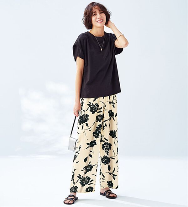 BELLUNA（ベルーナ）の「ひんやり素材エアリーワイドパンツ（その他パンツ）」｜詳細画像