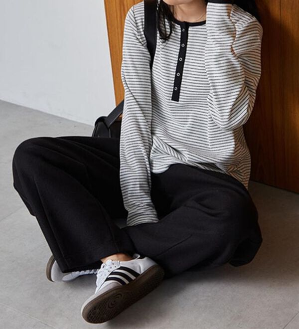 RANAN（ラナン）の「ヘンリーネックワッフルロンＴ（カットソー）」｜詳細画像