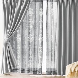 「簡単！素敵にコーディネートカーテンセット『プリントレース』（ドレープカーテン）」｜詳細画像