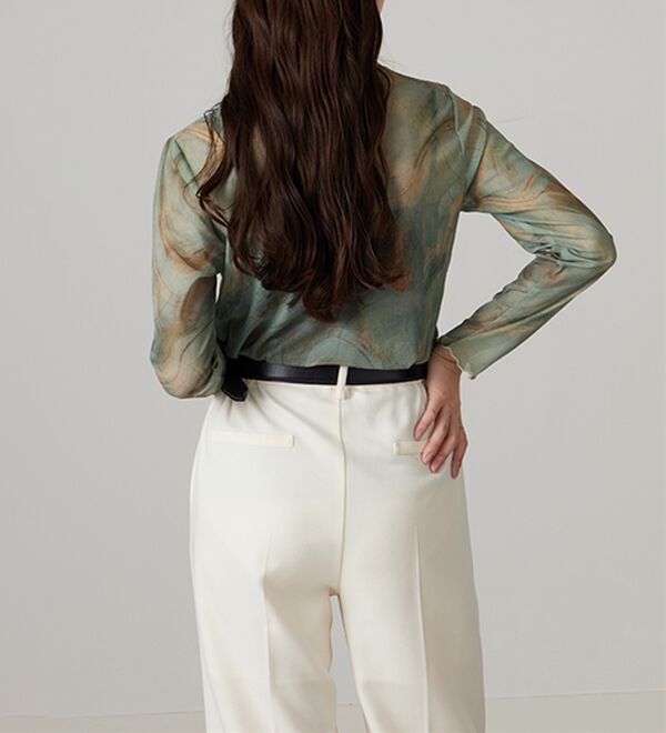 BELLUNA（ベルーナ）の「シアー素材ハイネックインナープルオーバー（カットソー）」｜詳細画像