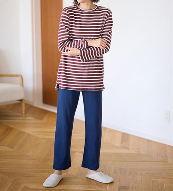 LAVIENNE（ラヴィエンヌ）の「【とろける肌心地】綿１００％あったかスムースパジャマ（パジャマ・ルームウェア）」｜詳細画像