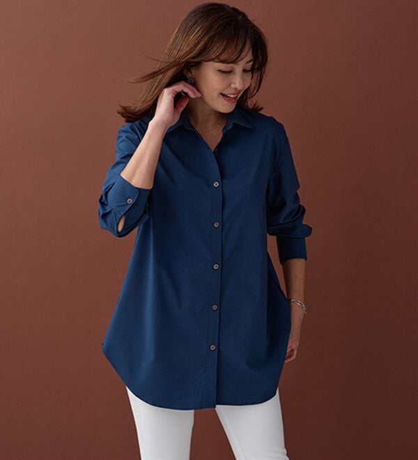 BELLUNA（ベルーナ）の「＜ＳＯＬＯＴＥＸ（Ｒ）＞ストレッチビッグシャツ（シャツ）」｜詳細画像