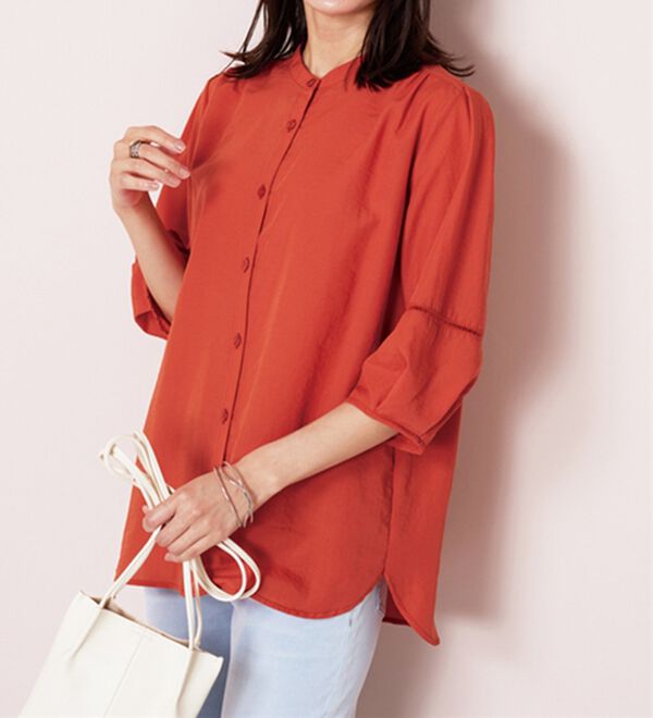 BELLUNA（ベルーナ）の「エアリービンテージ素材レース使いブラウス（ブラウス）」｜詳細画像