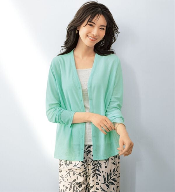 BELLUNA（ベルーナ）の「ヒンヤリ！レーヨン素材プリントワイドパンツ（ワイドパンツ・ガウチョ）」｜詳細画像