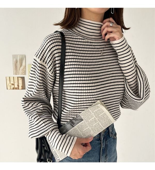 GeeRA（ジーラ）の「ボリュームスリーブハイネックニット（ニット・セーター）」｜詳細画像