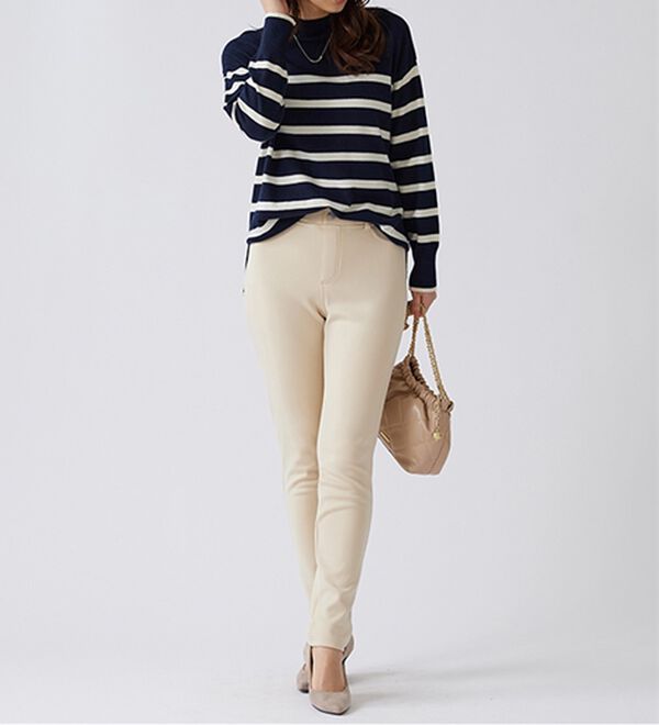 BELLUNA（ベルーナ）の「裏ベロアストレッチ素材レギンスパンツ【Prima fit pants】（スパッツ・レギンス）」｜詳細画像