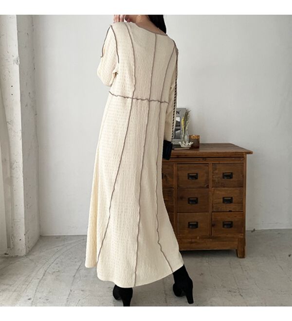 GeeRA（ジーラ）の「配色メローワンピース（カットソーワンピース）」｜詳細画像