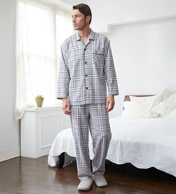 「＜コムルヴァン・オム・ウェルネス＞綿１００％腰ラクパジャマ（メンズルームウェア）」｜詳細画像