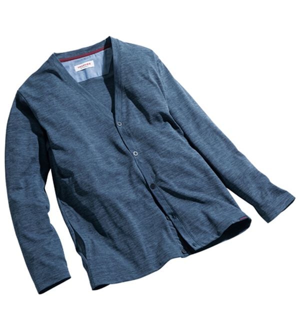 「＜インスパイア＞軽量ＵＶカーディガン（メンズカーディガン）」｜ブルー