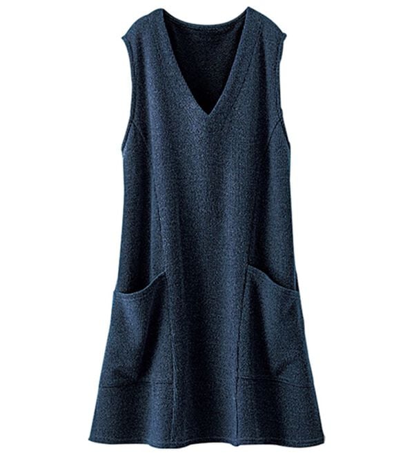 BELLUNA（ベルーナ）の「杢調素材ポケットデザインジャンパードレス（ジャンパースカート）」｜詳細画像