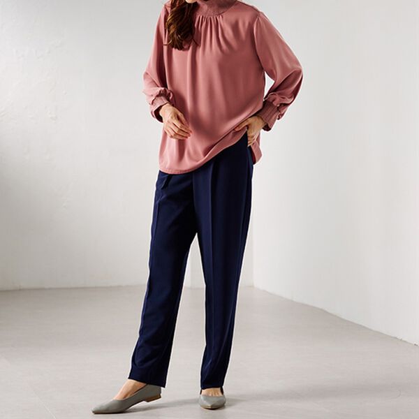 RANAN（ラナン）の「美脚カットジョーゼットタックパンツ（フルレングスパンツ）」｜詳細画像