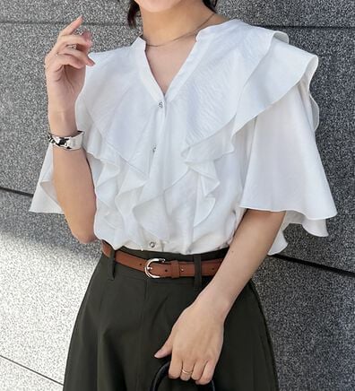 RANAN（ラナン）の「ラッフルフリルブラウス（ブラウス）」