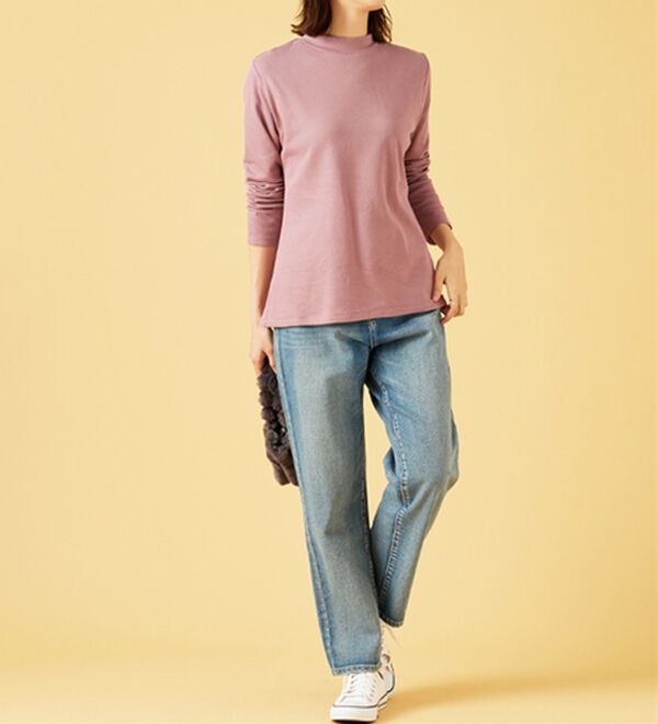 BELLUNA（ベルーナ）の「肌に優しい吸湿発熱ふんわりプルオーバー（カットソー）」｜詳細画像