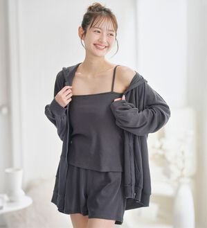 「ワッフルルームウェア３点セット（パジャマ・ルームウェア）」｜グレー系その他