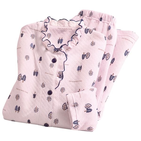 「【２着組】フリルが可愛い快眠キルトパジャマ（パジャマ・ルームウェア）」｜詳細画像