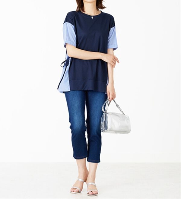 BELLUNA（ベルーナ）の「サイドリボン切替デザインプルオーバー（カットソー）」｜詳細画像