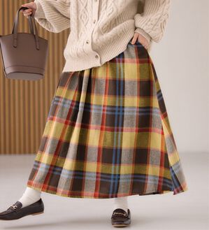 カラフルビッグチェックロングスカート - ベルーナ【公式】
