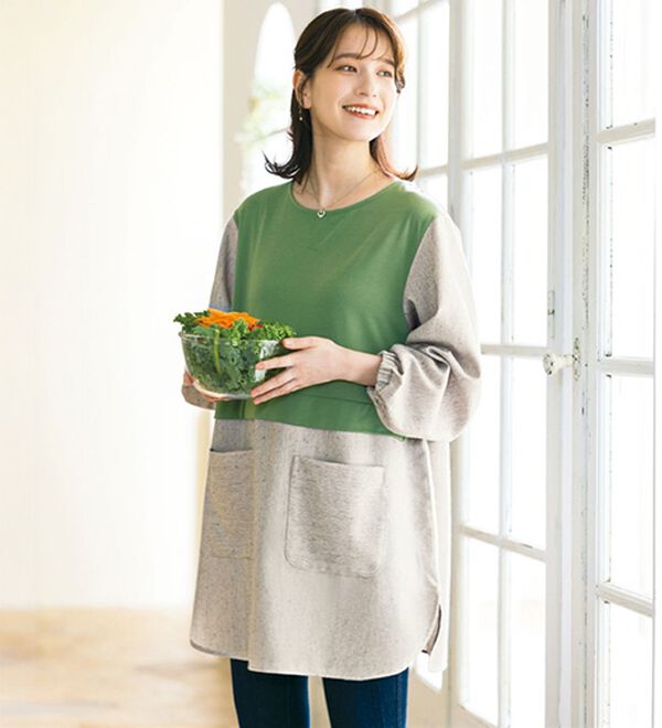 ルフラン（ルフラン）の「【３色組】お洒落な家事らくチュニック（パジャマ・ルームウェア）」｜詳細画像