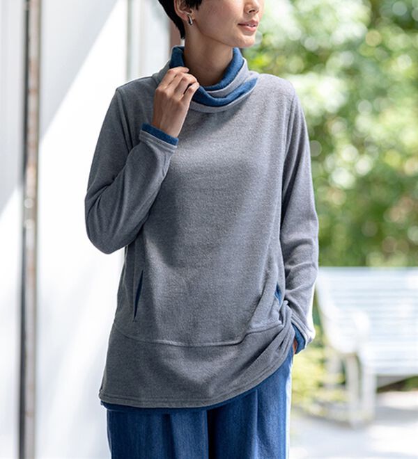 BELLUNA（ベルーナ）の「衿デザイン配色チュニック（チュニック）」｜詳細画像