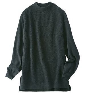 BELLUNA（ベルーナ）の「カシミヤウールあぜ編ハイネックデザインセーター（ニット・セーター）」｜詳細画像