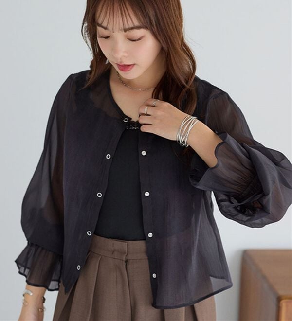 alotta（アロッタ）の「シアーブラウスカーディガン（その他カーディガン）」｜詳細画像