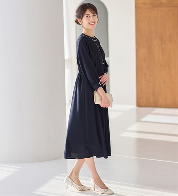 alotta（アロッタ）の「上品光沢フレアーワンピース（その他ワンピース）」｜詳細画像