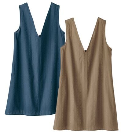 BELLUNA（ベルーナ）の「【２枚組】ドビー素材バックリボンジャンパースカート（ジャンパースカート）」