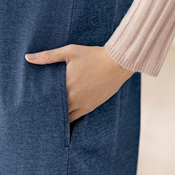 BELLUNA（ベルーナ）の「【２枚組】ニットデニム素材ジャンパースカート（ジャンパースカート）」｜詳細画像