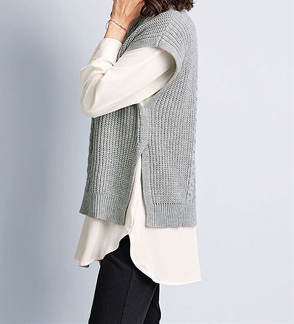 BELLUNA（ベルーナ）の「編地変化ニットベストアンサンブル（ベスト）」｜詳細画像