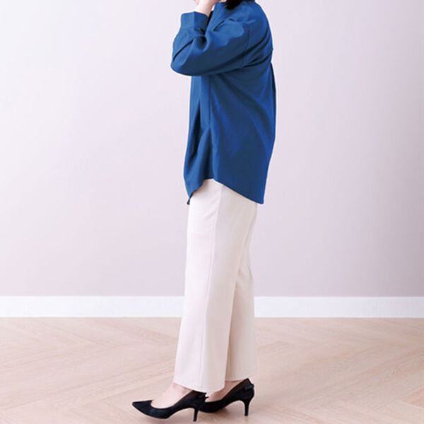BELLUNA（ベルーナ）の「カルゼ素材裾タックスキッパーチュニック（チュニック）」｜詳細画像